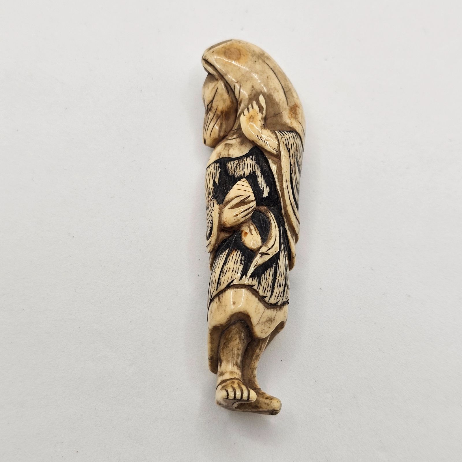 アンティーク 能面 狐 根付 ヴィンテージ 着物 帯留