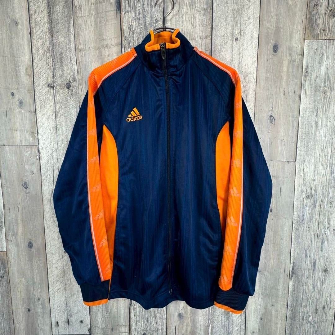 adidas アディダス オレンジ ライン ジャージ トラックジャケット L