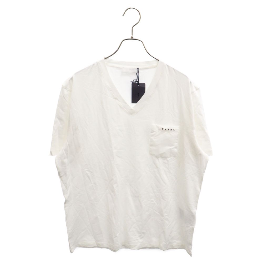 PRADA ホワイト Vネック Tシャツ XS PRADA ホワイト Vネック Tシャツ 半袖 - メルカリ