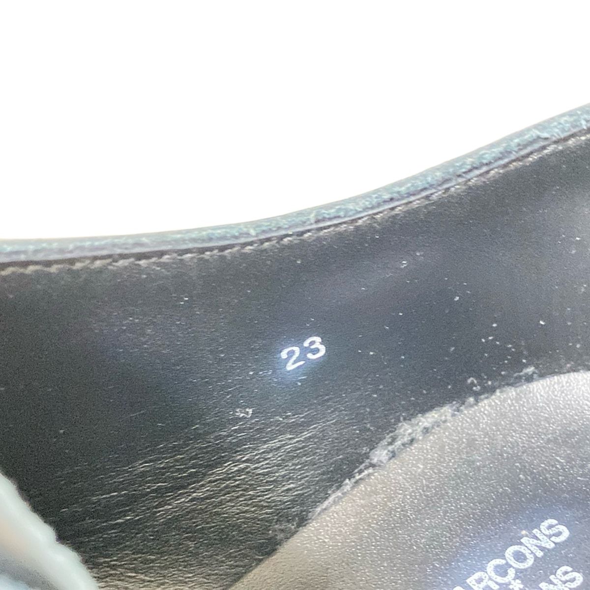 COMMEdesGARCONS COMMEdesGARCONS コムデギャルソンコムデギャルソン シューズ 23 レディース - 黒 レザー KIN-KAAI_COM