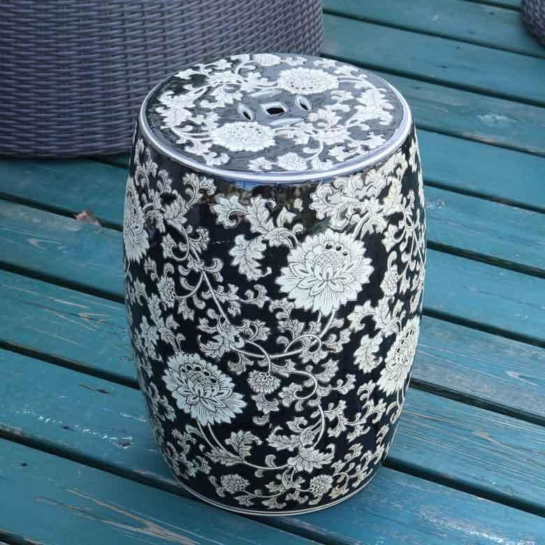 値下げ　骨董品 アンティーク ガーデンスツール　陶器　インテリア　庭椅子 スツール 陶器 椅子 腰掛け 北欧 おしゃれ モダン アジアン 花台