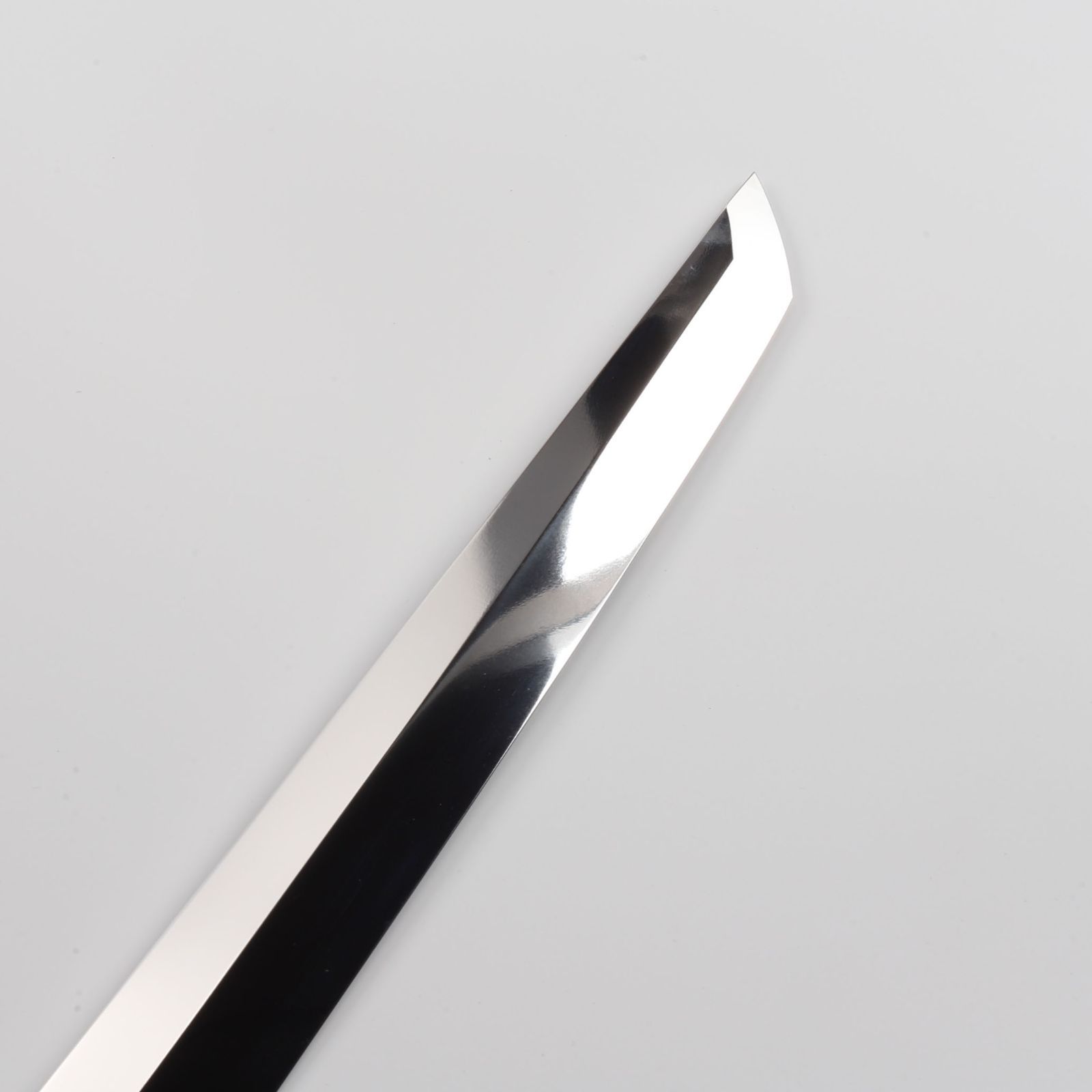 マグロ包丁 刃渡700mm 本刃付け 通常鏡面仕上げ 八角柄 花梨鞘付き