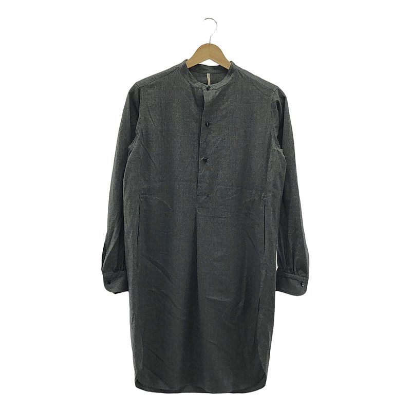 m s braque | エムズブラック | ウール 千鳥格子 シャツ チュニック | 40 | グレー系 | レディース
