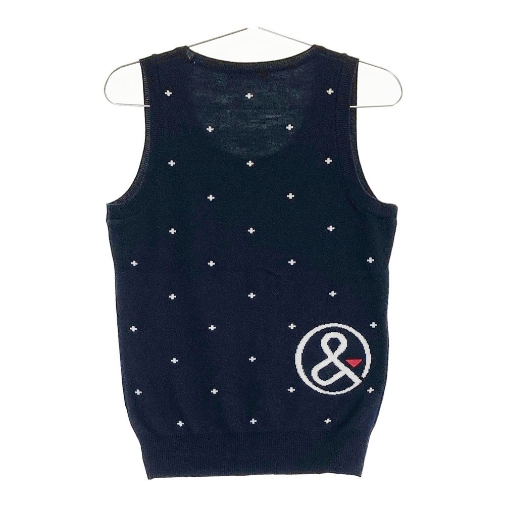 and per se レディース ニットベスト M サイズ サイズ：M AND PER SE アンパスィ ニットベスト ネコ ボーダー柄