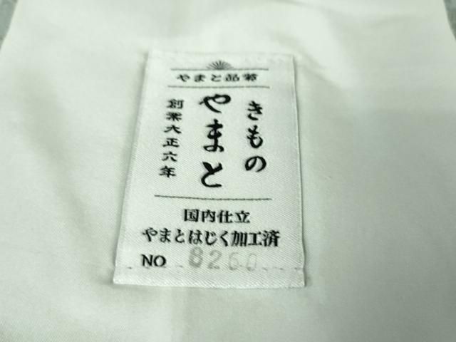 平和屋着物□極上 夏物 京都西陣・想屋謹製 色無地 刺繍 霞紋紗 白藍色