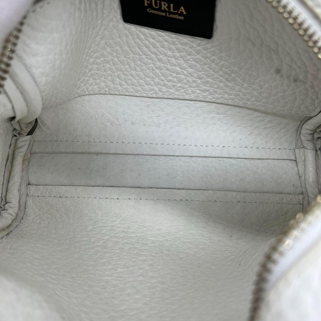 美品】FURLA アヴリル シボ革 クロスボディ ミニバッグ
