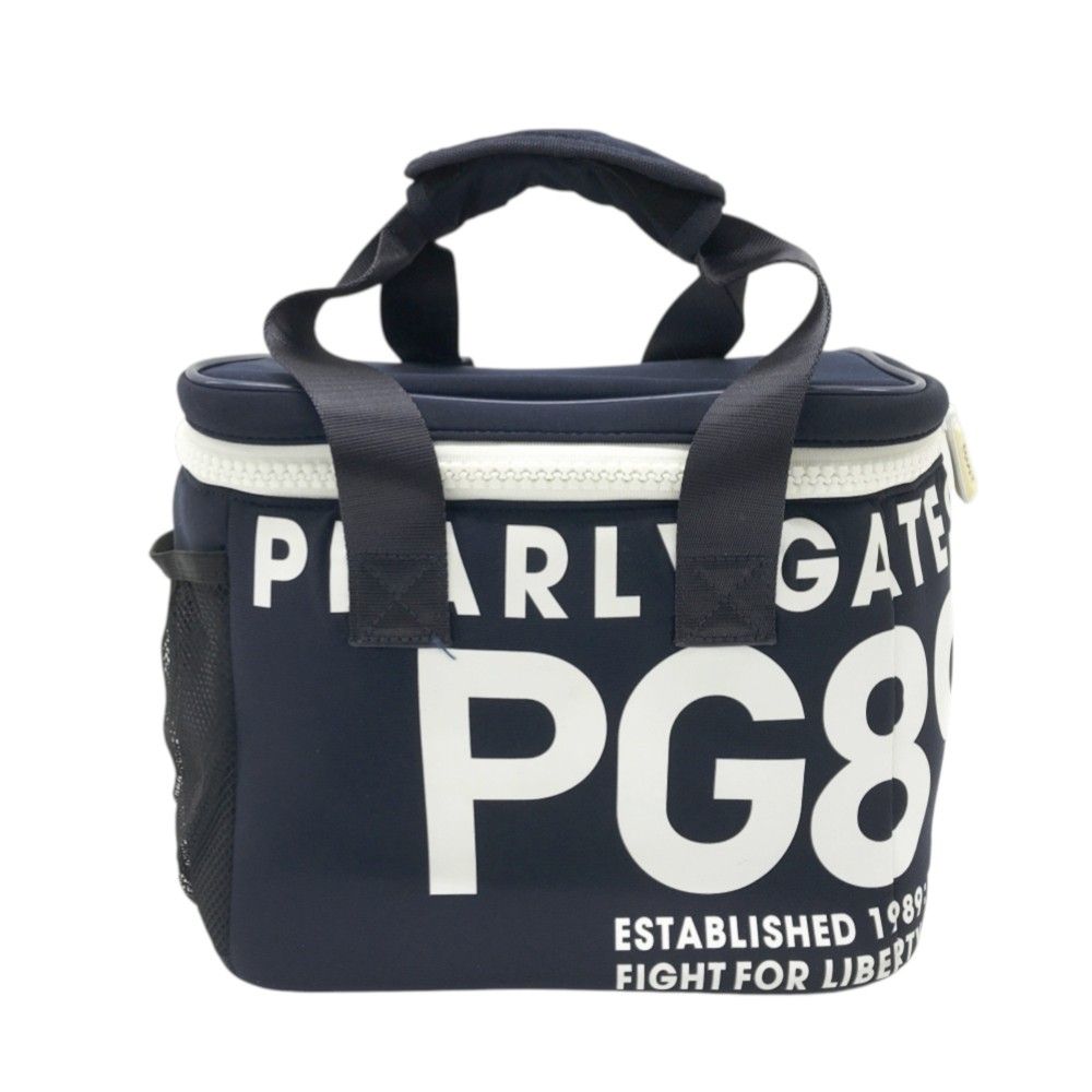極美品　パーリーゲイツ　カードバッグ　ゴルフ　ロゴ　ネイビー　ナイロン　男女兼用 PEARLY GATES パーリーゲイツ 保冷 カートバッグ ロゴ総柄