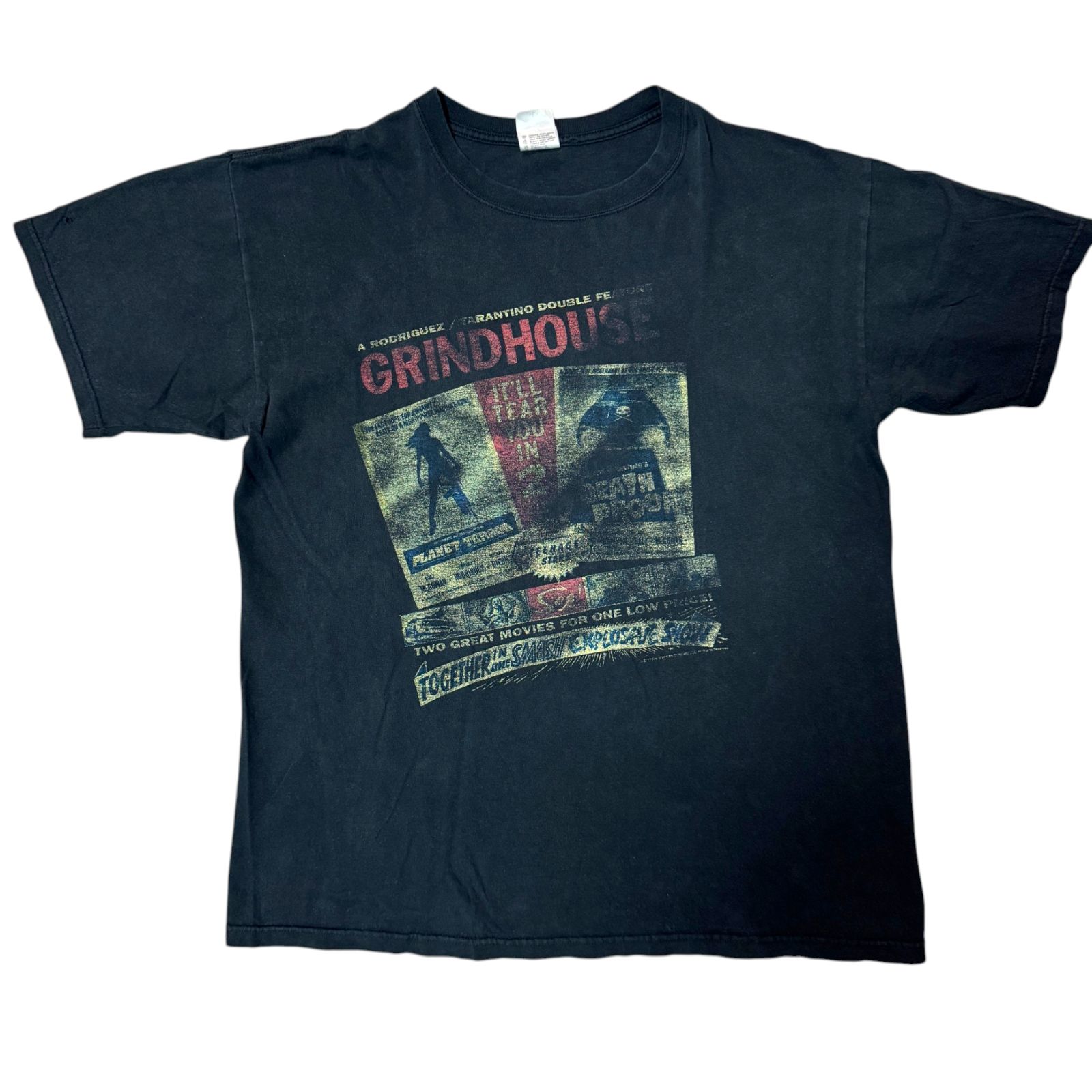 タランティーノ監督作 |00sヴィンテージ Death Proof Tシャツ 00s GRINDHOUSE PLANET TERROR DEATH PROOF Tシャツ Lサイズ