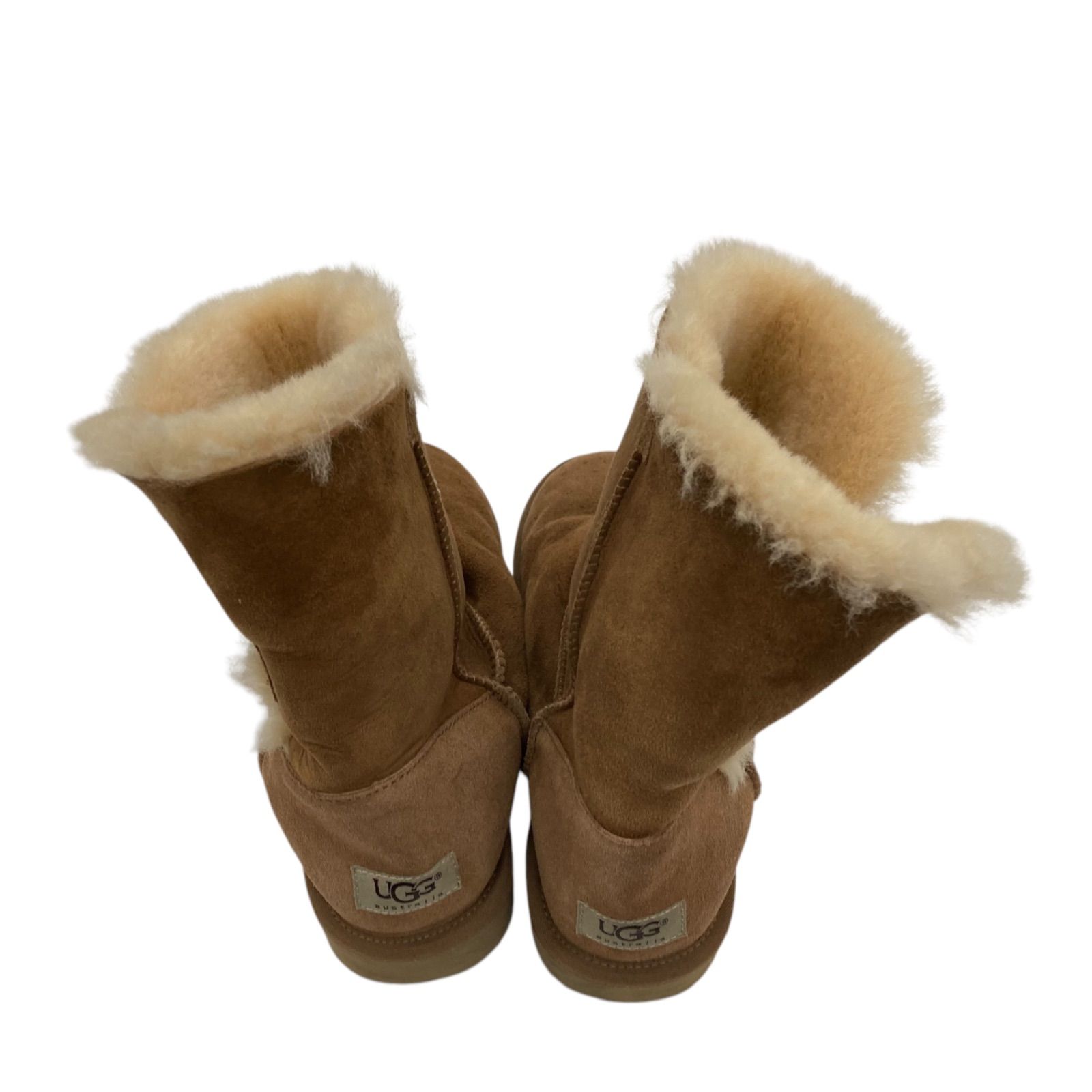 UGG ムートンブーツ サイドボタン ショートブーツ ブラウン 23cm - メルカリ