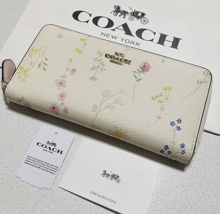 ☆ COACH コーチ 長財布 C0033 スペースドワイルドフラワープリント 花