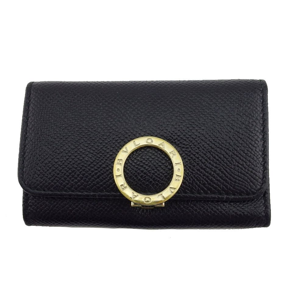 ブルガリ BVLGARI キーケース ブルガリブルガリ ブラック×ゴールド レディース