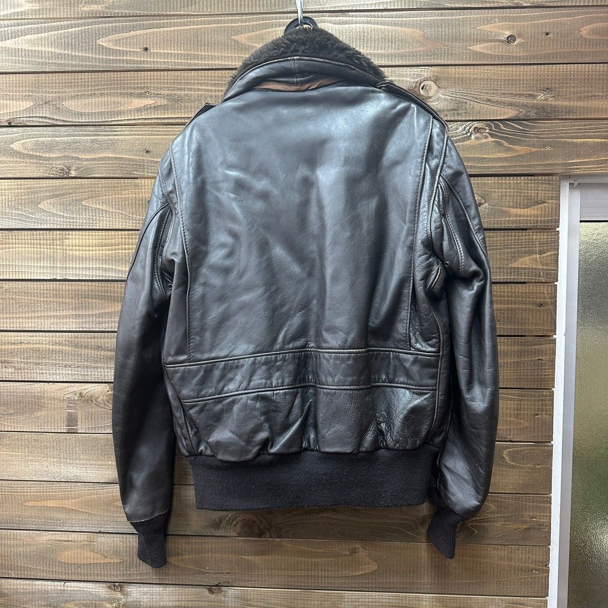 【米国製】Schott レザージャケット 40 フライトジャケット 本革 ○SCHOTT レザー フライト ジャケット 40 アメリカ製 ブラウン