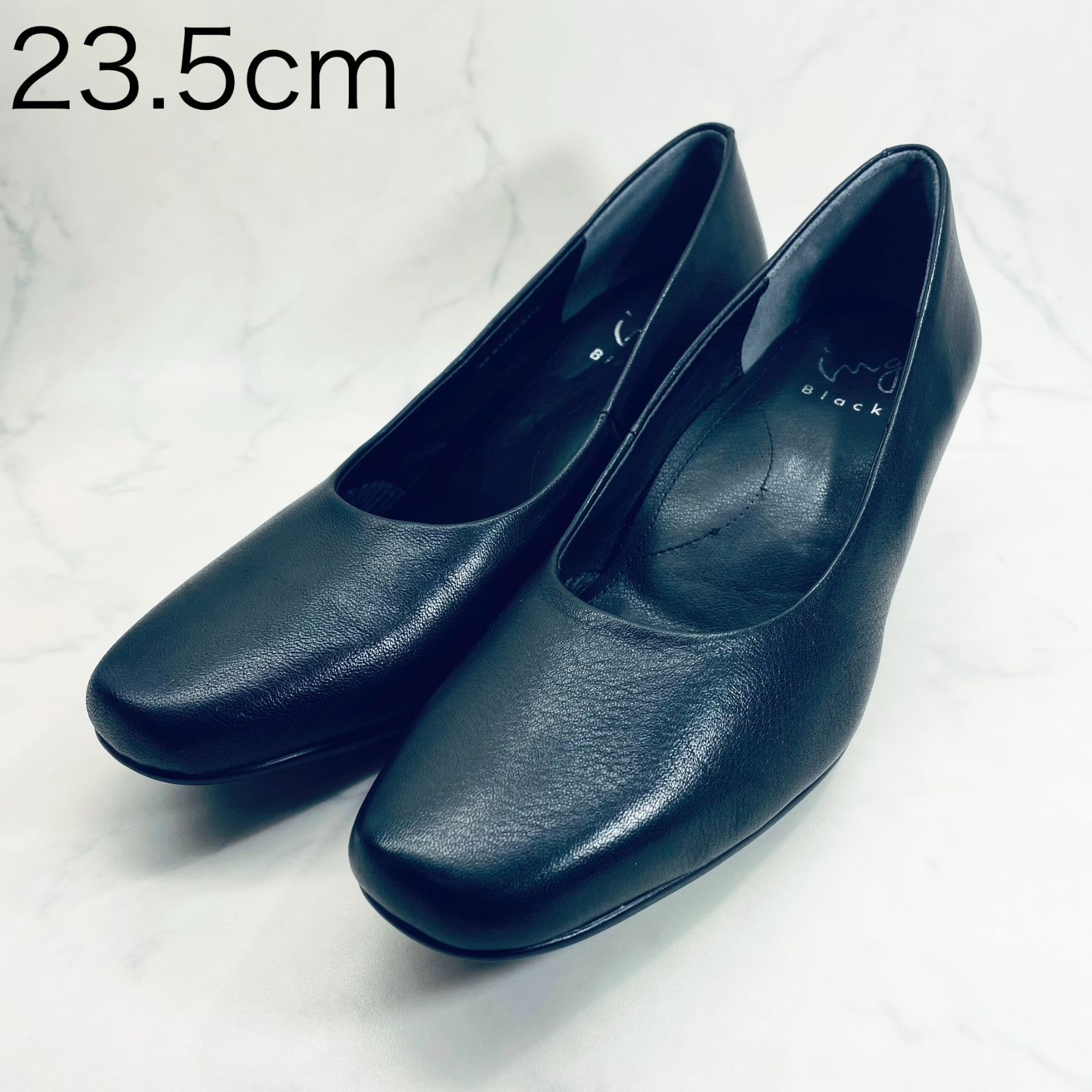 イング スクエアトゥパンプス 23.5㎝ 黒