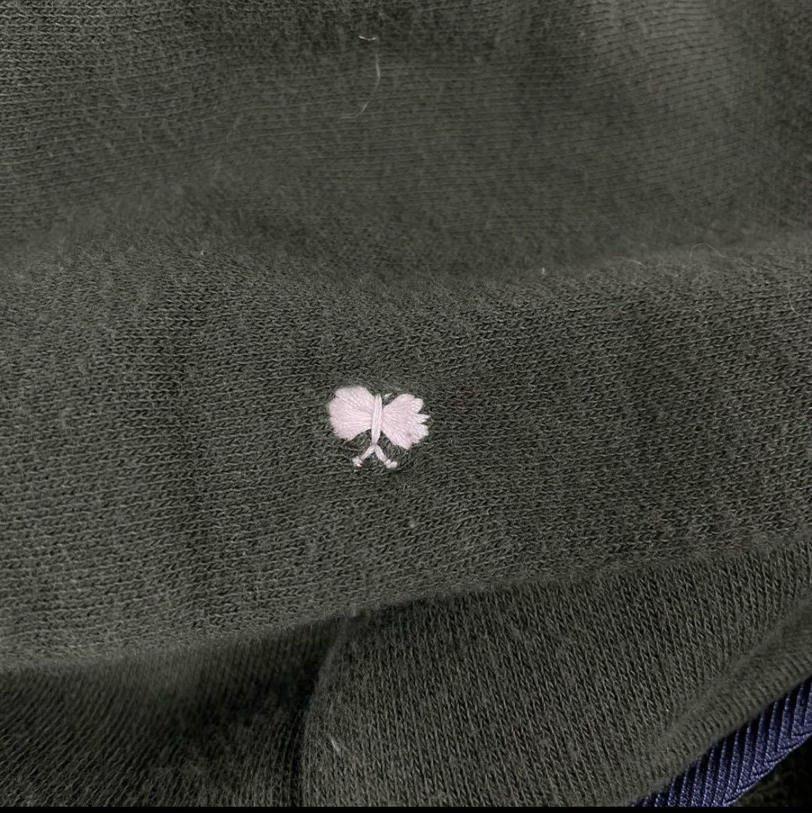 ミナペルホネン ジップアップ パーカー チャーム グリーン バード