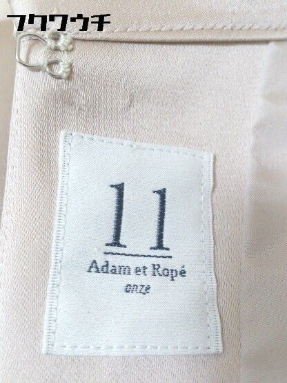 ◇ Adam et Rope’ アダム エ ロペ 光沢 ノースリーブ 膝丈 ワンピース サイズ38 ピンクベージュ レディース 【1002800729173】