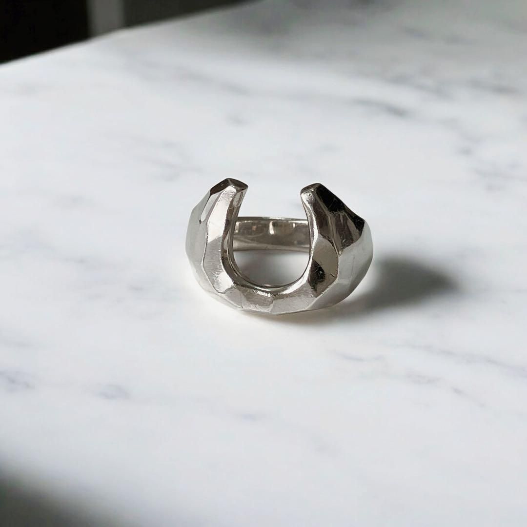 フリーアンソニーデザイ 指輪 刻印 ホース リング プラチナコーティング