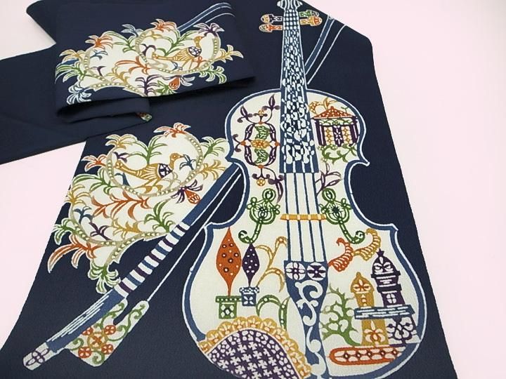 名古屋帯 美品 逸品 人間国宝 森口華弘 落款 枝梅 縮緬 白 正絹 【中古