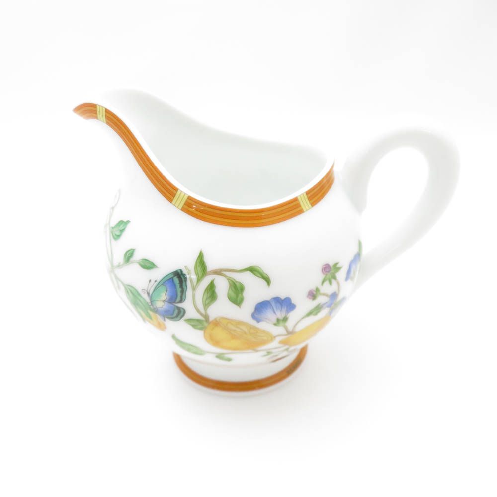 HERMES エルメス シエスタ クリーマー 1点 クリーム ミルク 蝶 花柄 テーブルウェア SU12945Q1