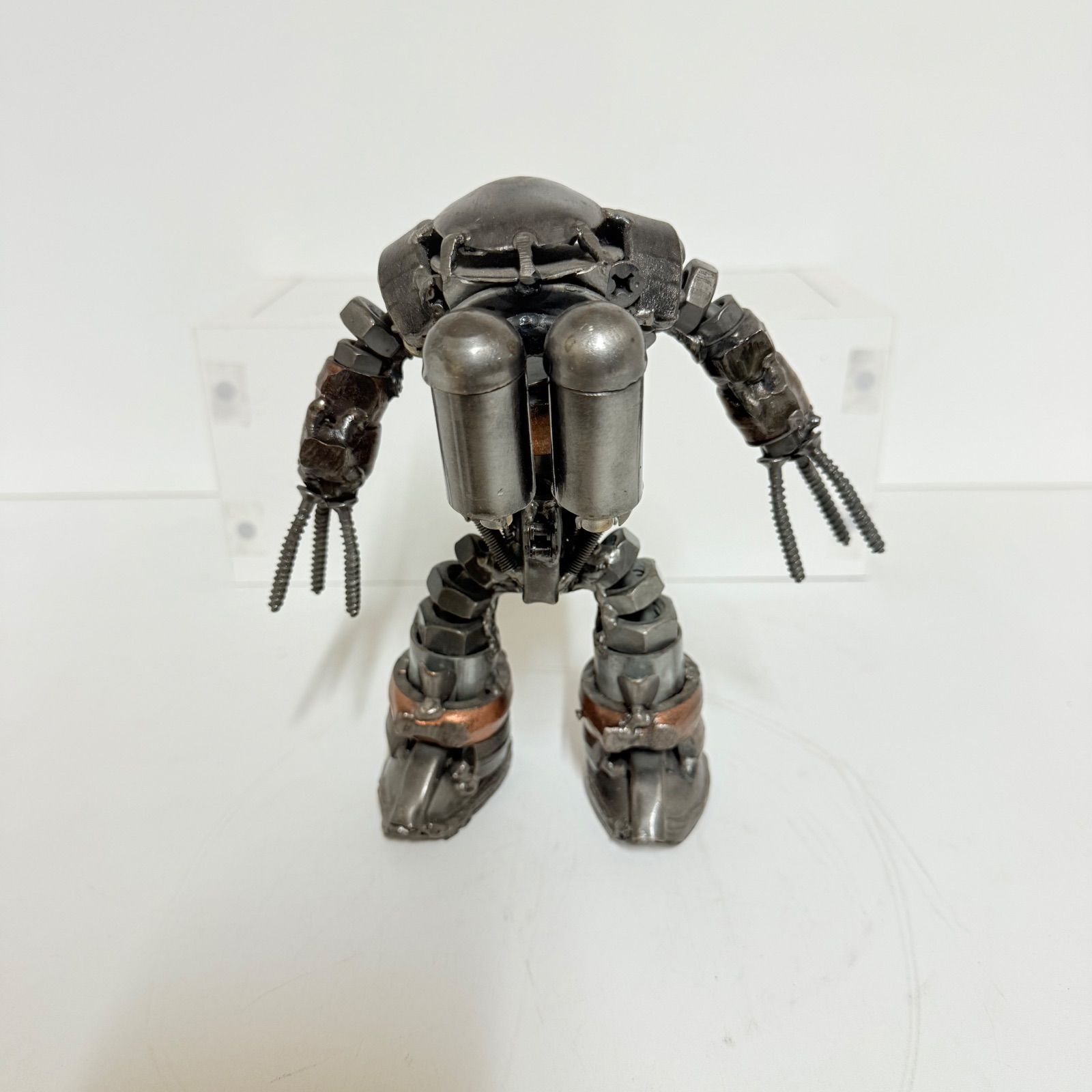 希少品】ハンドメイド メタルロボット 溶接アート 鉄製オブジェ 高さ