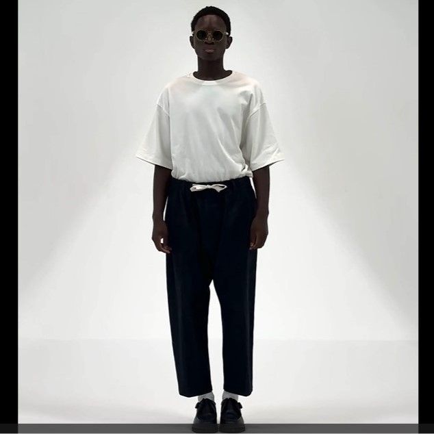 Sillage シアージ pantalon baggy black denim one wash