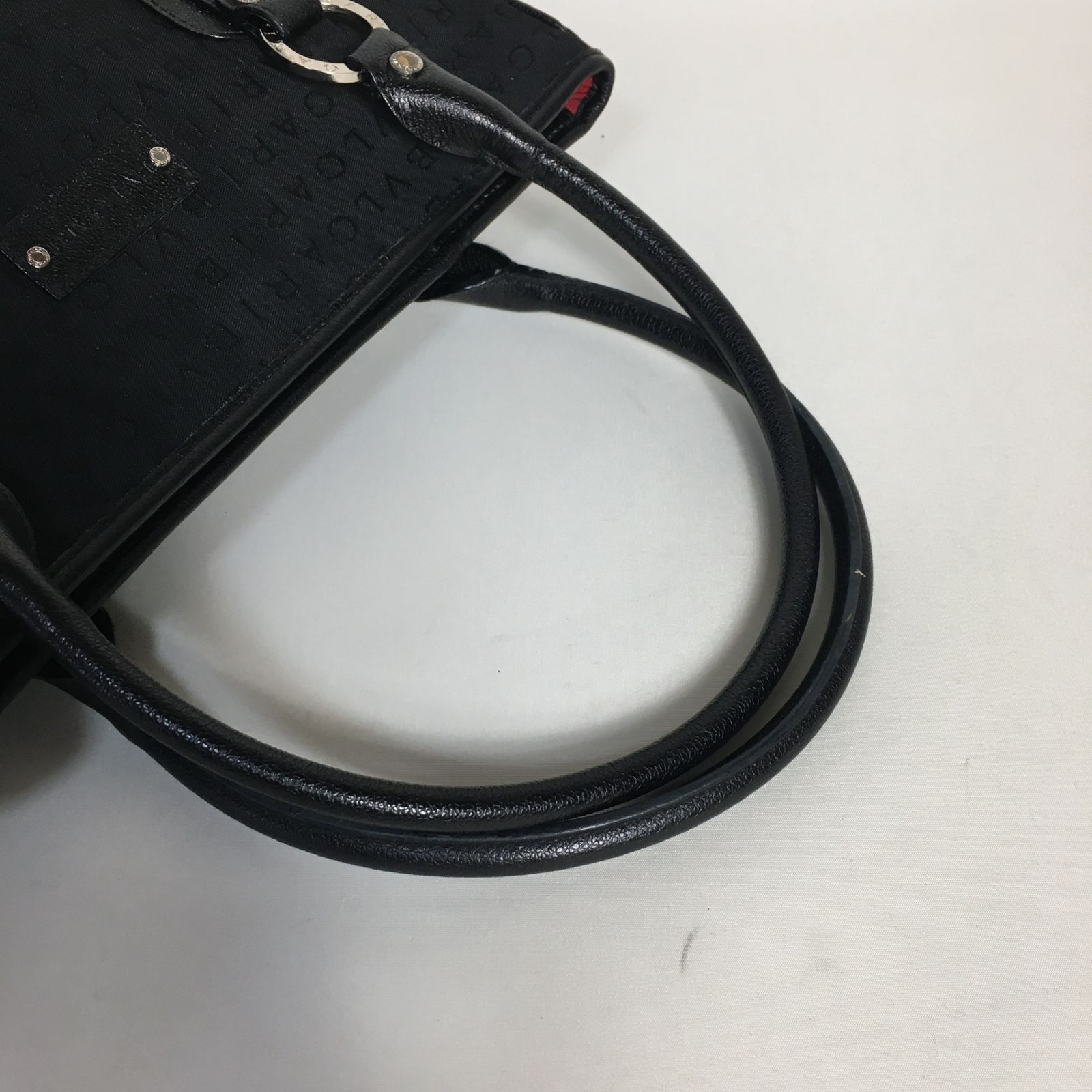 2505-35｜美品｜ブルガリ トートバッグ ブラック ロゴマニア