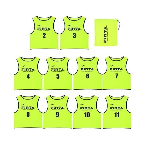 フィンタ サッカー 大人用 ビブス 10枚セット フリーサイズ FT6513 全8色 イエロー Free Size