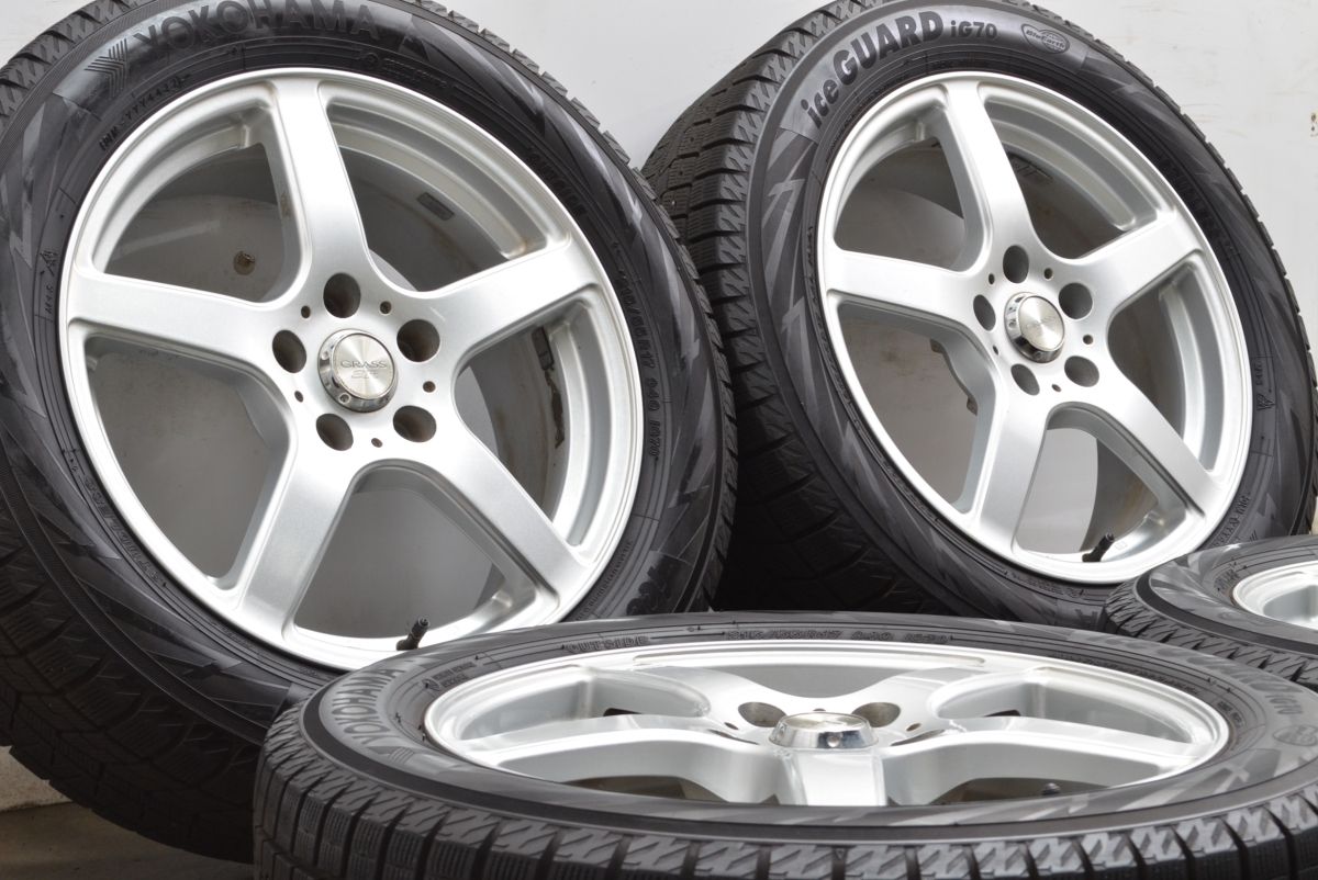 専用① 程度良好品】GRASS 17in 7J +38 PCD114.3 ヨコハマ アイスガード iG70