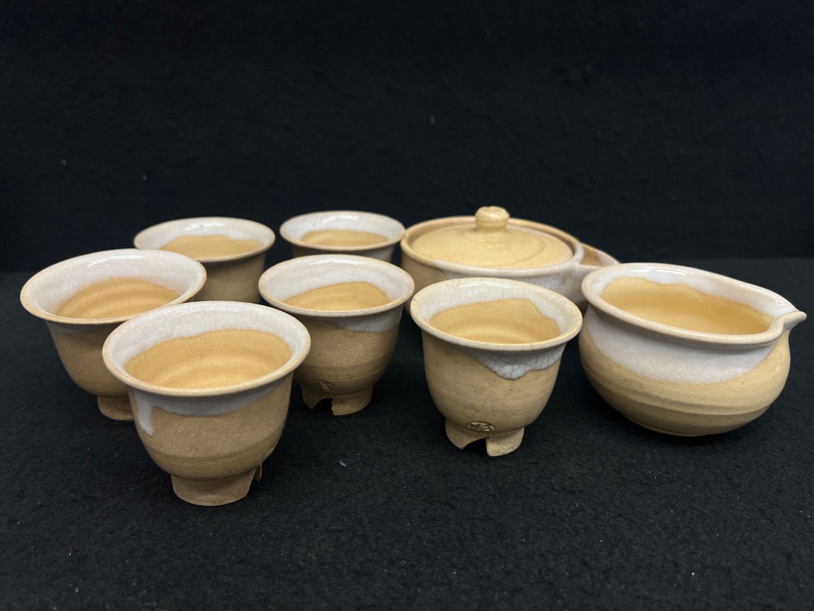 萩焼 茶器揃 城山 急須 湯冷し お猪口 陶器 陶芸品 煎茶