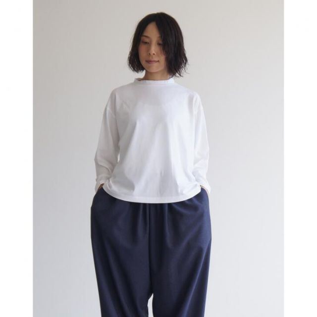 【SALE セール】FILUM | シナヤカヤヤモックプルオーバー (pink/white) | トップス シンプル お洒落 FILUM | シナヤカヤヤモックプルオーバー (pink/white