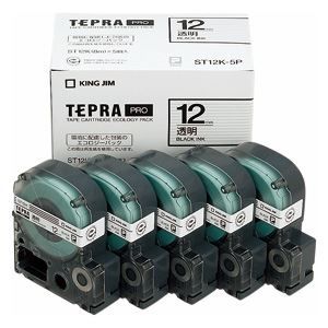 キングジム テプラテープ 入 ST 12 K-5 P ×