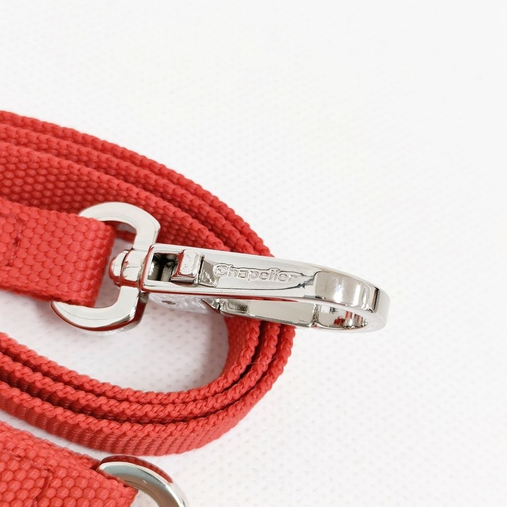 Herve Chapelier 1659Z ナイロンストラップ Lサイズ 定価22880円 ショルダーストラップ レッド レディース エルベ シャプリエ 5-0908G