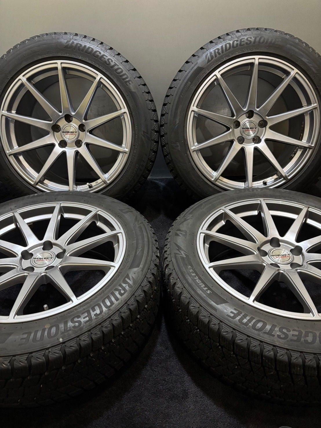 235|55R19 255|50R19 BRIDGESTONE|DM-V3 21年製 BORBET GTX 19インチ 8.5J|9.5J 21 112 5H スタッドレス 4本 ポルシェ マカン 1-J250