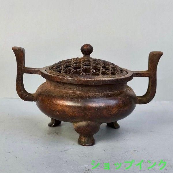 銅器 香炉 三足鳳凰香炉 香薫炉 香道具 装飾品 工芸品 置物 銅器 朝冠耳円口三足香炉 香薫炉 香道具 仏堂薫炉 装飾品 工芸品