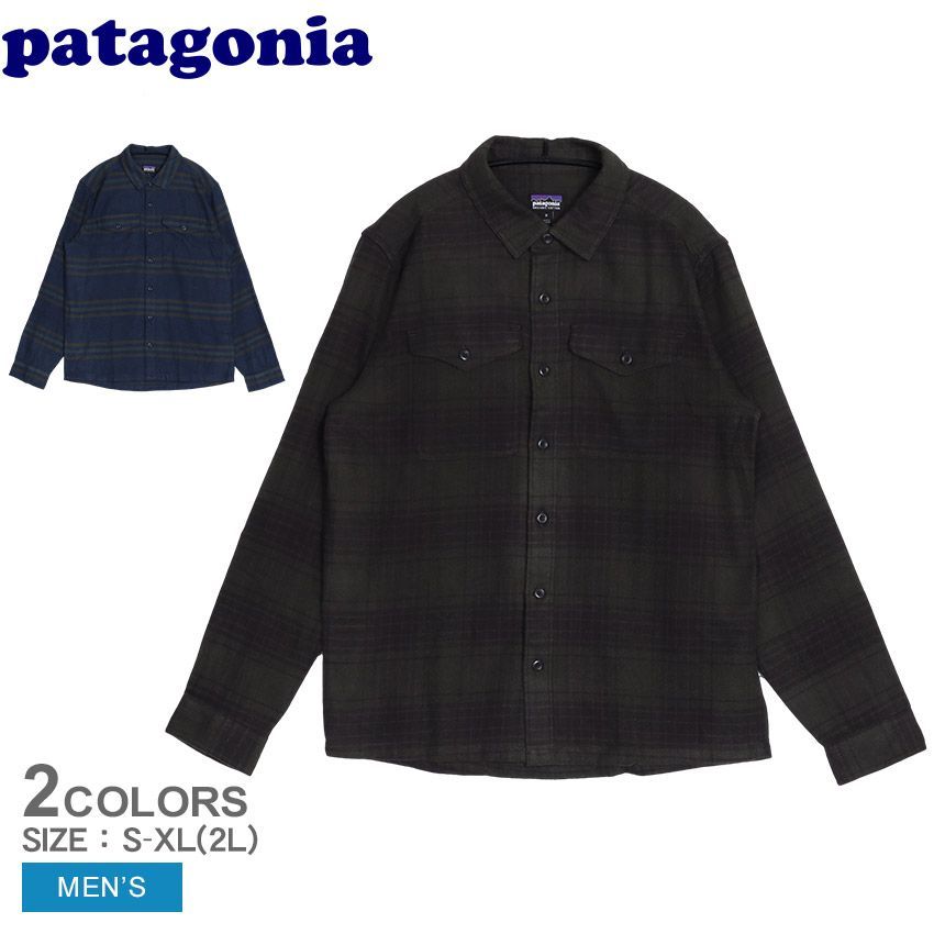 パタゴニア 長袖シャツ 42401 メンズ フィヨルド・フランネル・シャツ PATAGONIA カラー:02.スモルダーブルー 品番：2087-0454