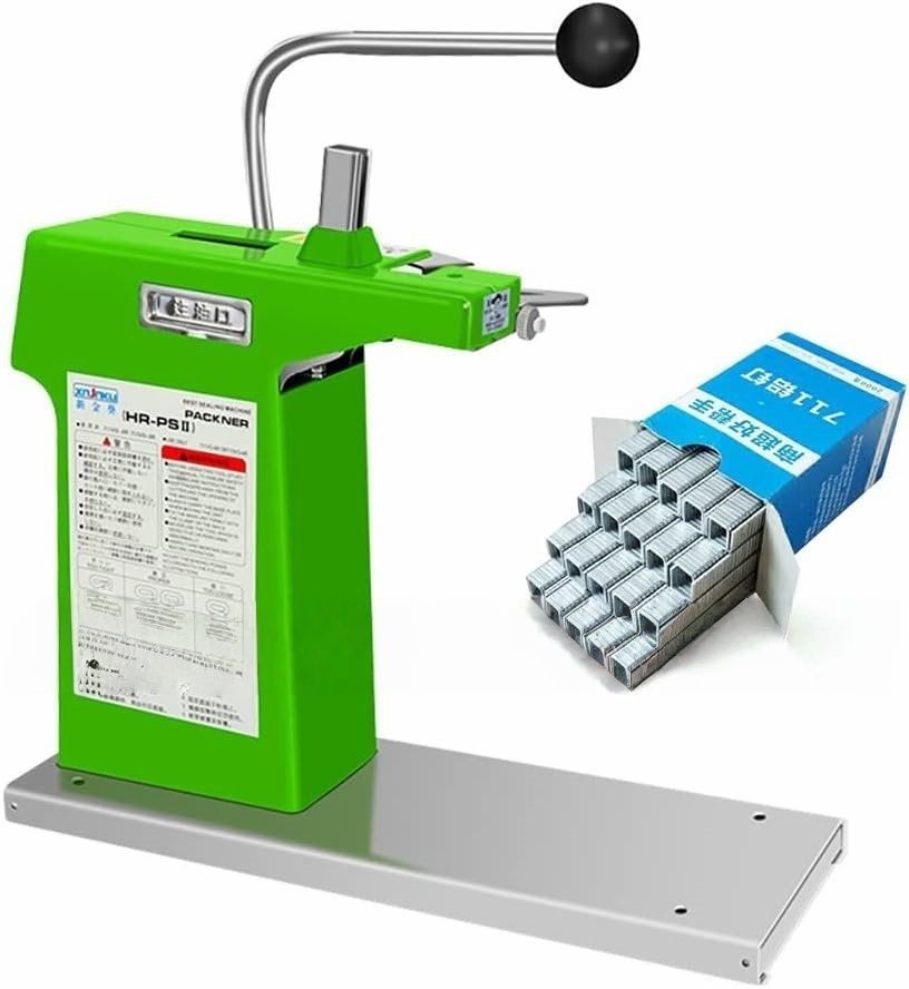 入荷 ビニール袋口結束機 手動式 スーパービニール袋シール機 711U形アルミ釘 2000個付き 手動締めシーラー ビニール袋 電源不要 送料無料
