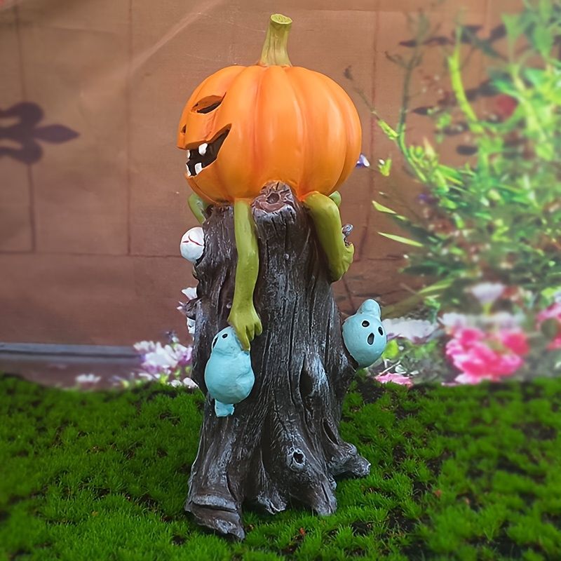 ハロウィン 置物 オブジェ ガーデンオーナメント カボチャと