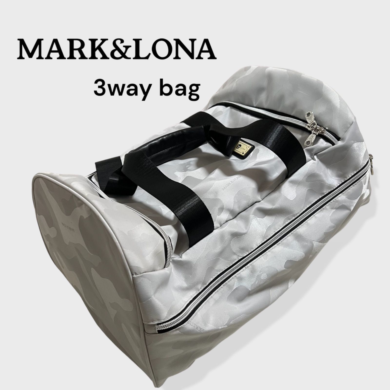 MARK&LONA 3way bag シルバー ホワイト ゴルフ スカル カモフラ
