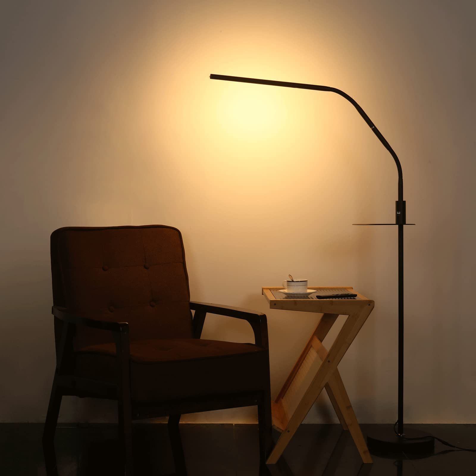 数量 360度回転 USB-A TypeC充電 調色調光 収納台座 リモコン付き タイマー 自動消灯 ピアノ用ランプ フロアライト オフィス用 間接照明 読書floor LED lamp フロアスタンド ランプ ブラック