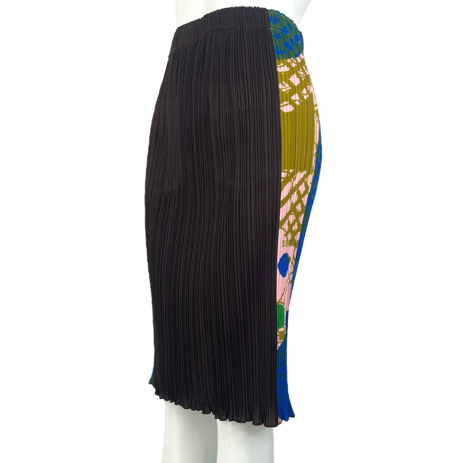 イッセイミヤケ 花柄スカート 美品 プリーツプリーズ イッセイミヤケ