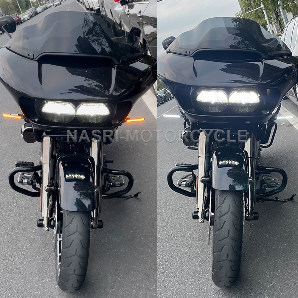 用ハーレー ロードグライド FLTRX FLTRU FLTRK 2015- モデル用サイドウィンカーLEDライト ランニングランプ フローイングバイ BRIGHTFACE_UK