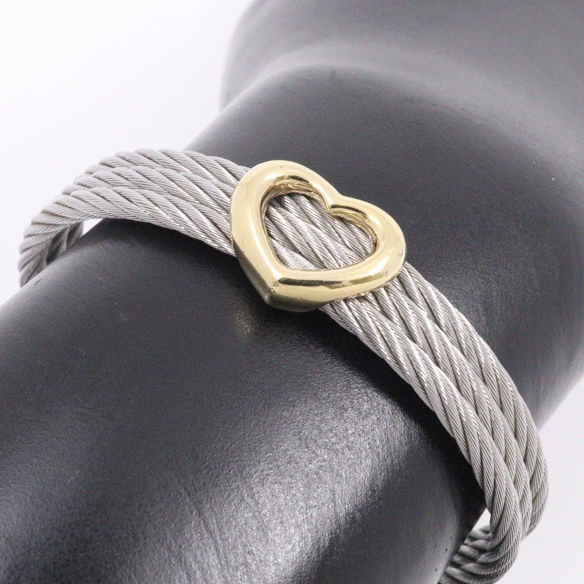 CHARRIOL シャリオール ハート ワイヤー ブレスレット コンビ色【い  