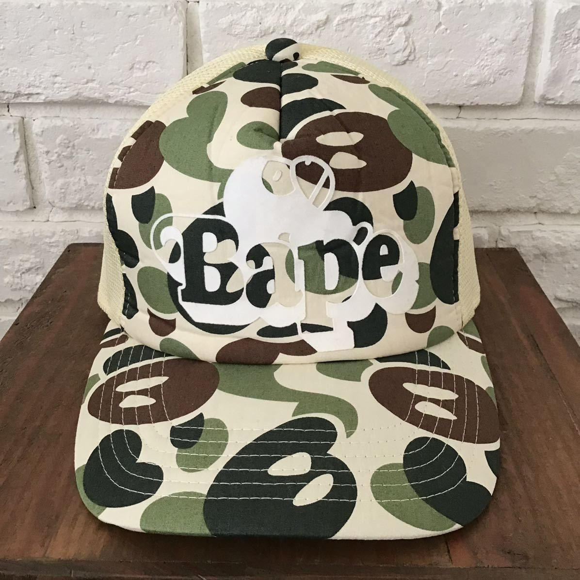 お昼寝 マイロ Milo camo メッシュキャップ green a bathing ape BAPE