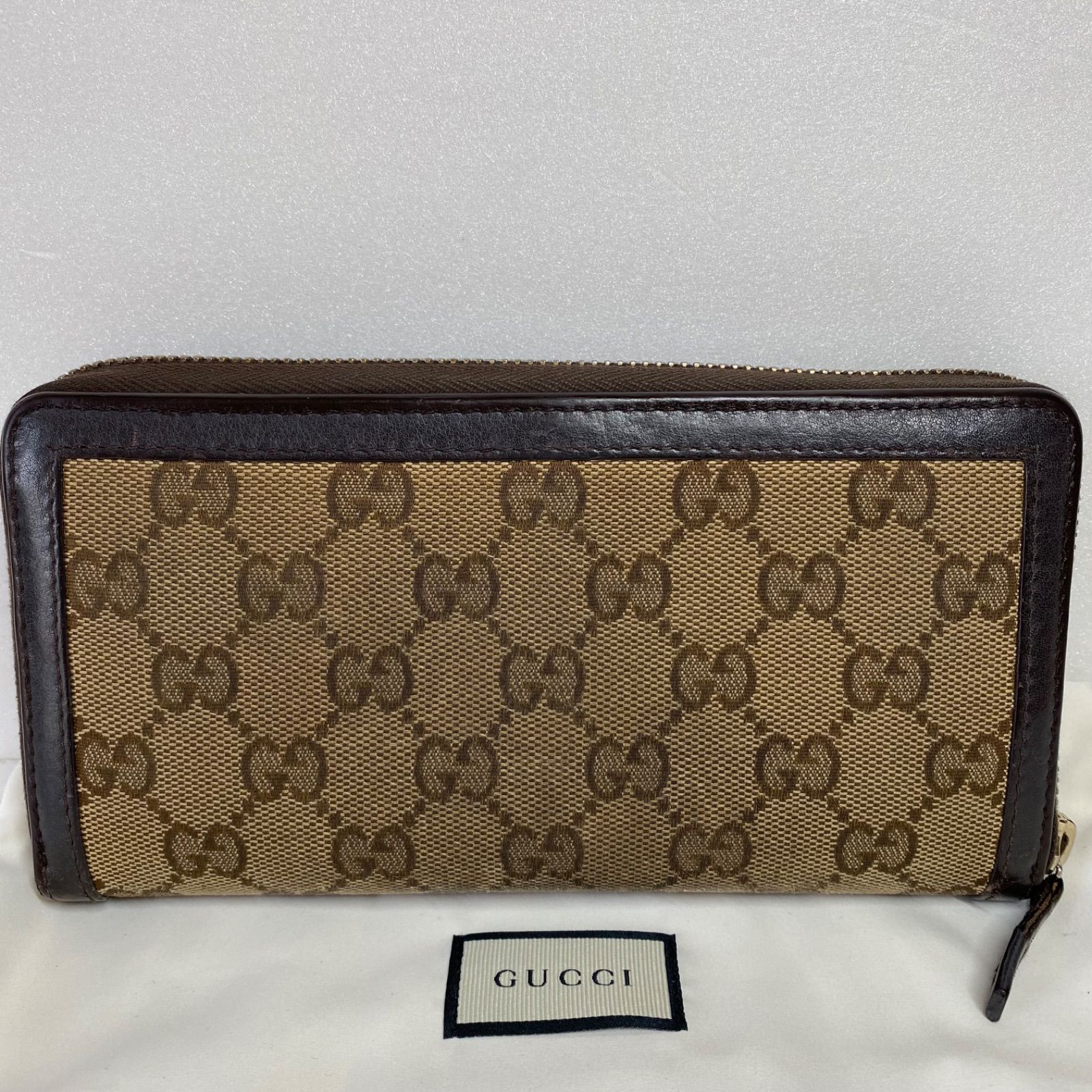 ?美品?GUCCI ラウンドGGインターロッキング キャンパス長財布 