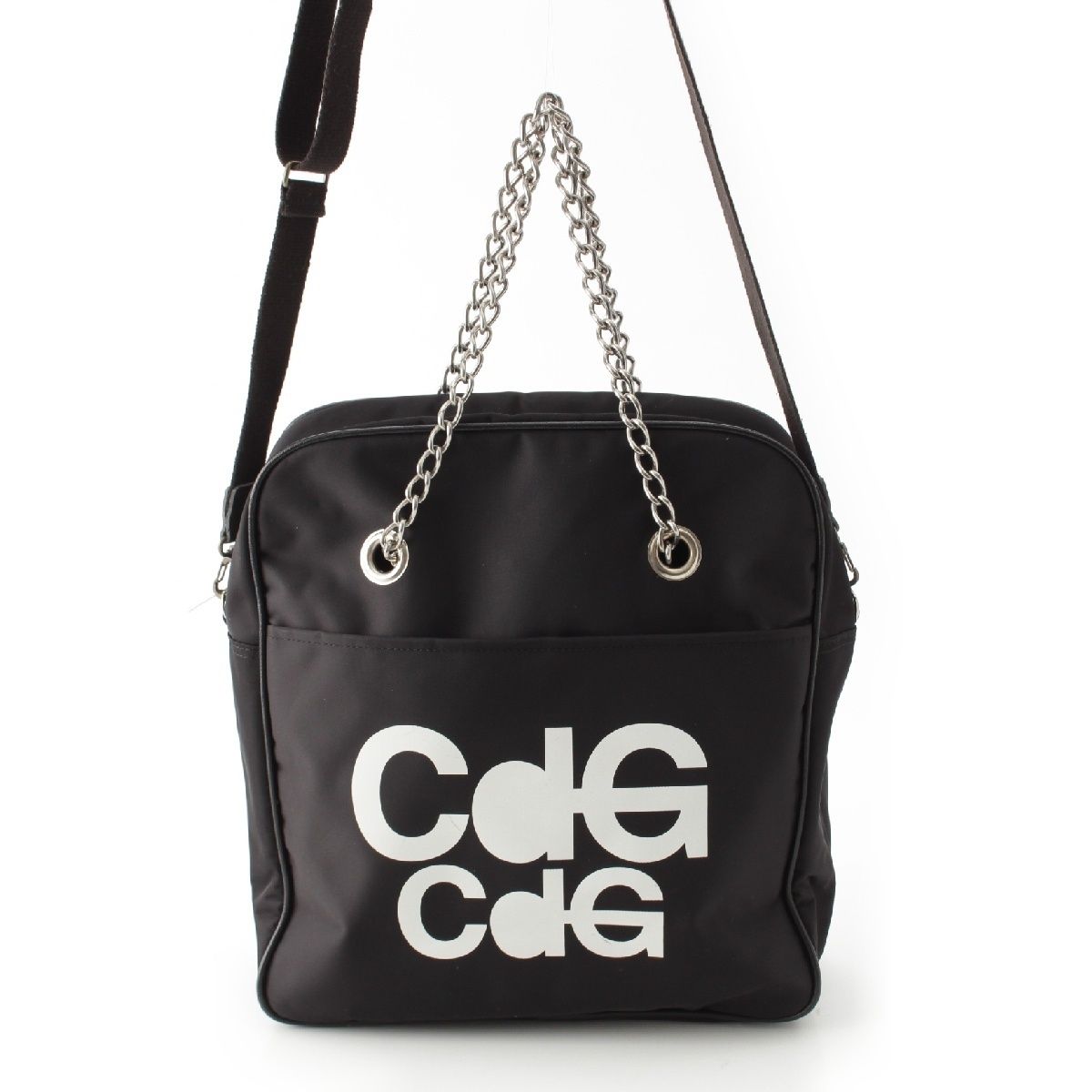 コムデギャルソン CDG ロゴ 2WAY チェーン ショルダーバッグ ブラック 