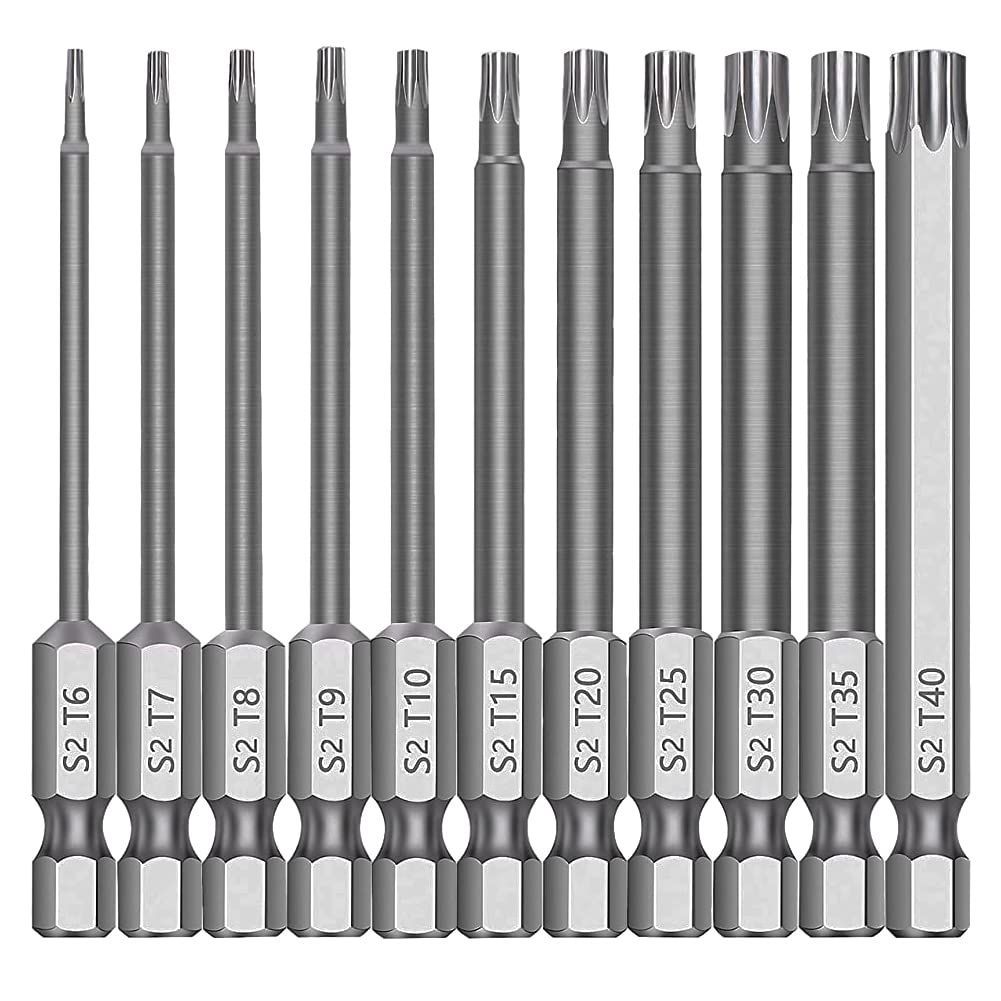 新着商品】S2合金鋼 （1/4） 6.35mm T6-T40 六角軸 トルクス星ネジ用