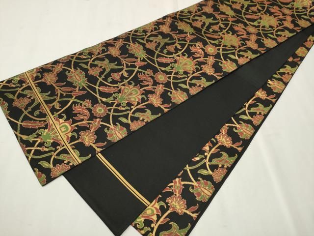 平和屋着物○織物一筋名門 織悦 全通柄 本袋帯 花鳥文