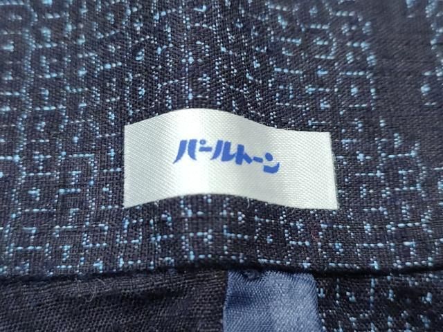 平和屋着物□極上 本場結城紬 重要無形文化財 単衣 80亀甲 雲重ね文