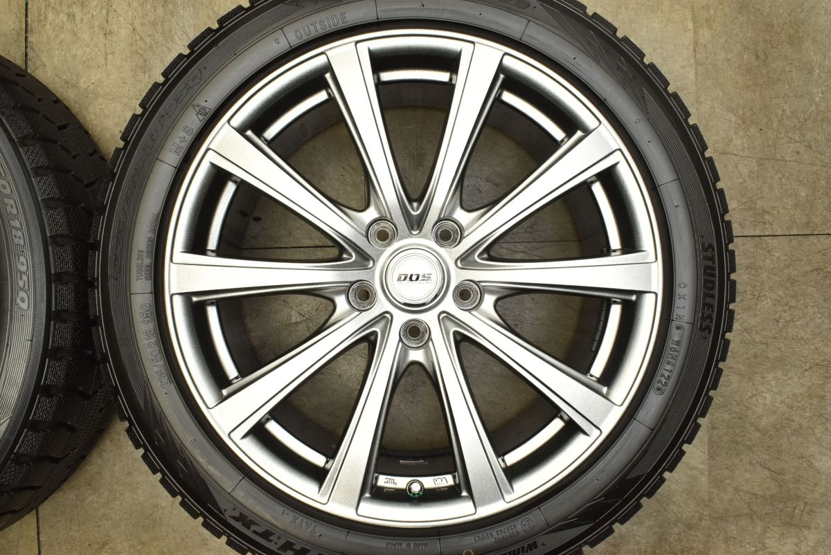 【爆売り!】 バリ溝 BADX DOS 18in 8J 45 PCD114.3 トーヨー ウィンタートランパス TX 225 50R18 エクストレイル CX-5 CX-8 レガシィアウトバック