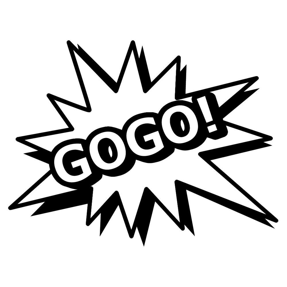 車 ステッカー 13cm パチスロ GOGO スロット ランプ パチンコ 給油口