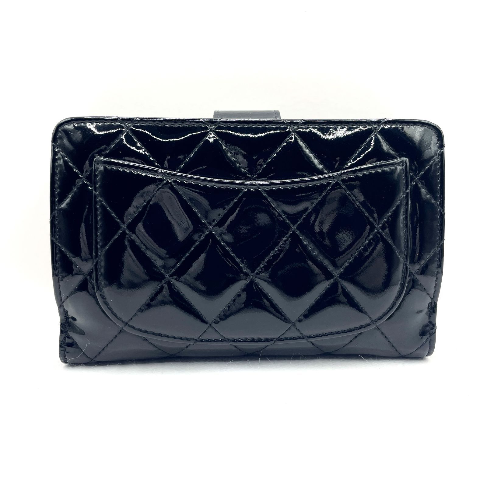 シャネル ブリリアント マトラッセ 二つ折り財布 パテントレザー B5-A シャネル ブリリアント マトラッセ 二つ折り財布 パテントレザー B5-A